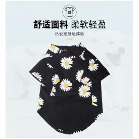 小雏菊宠物两脚衣服2020年流行款式黑白2色涤纶宠物狗衣服